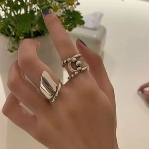 NEW Large 925 Sterling Silver Abstract Band Ring